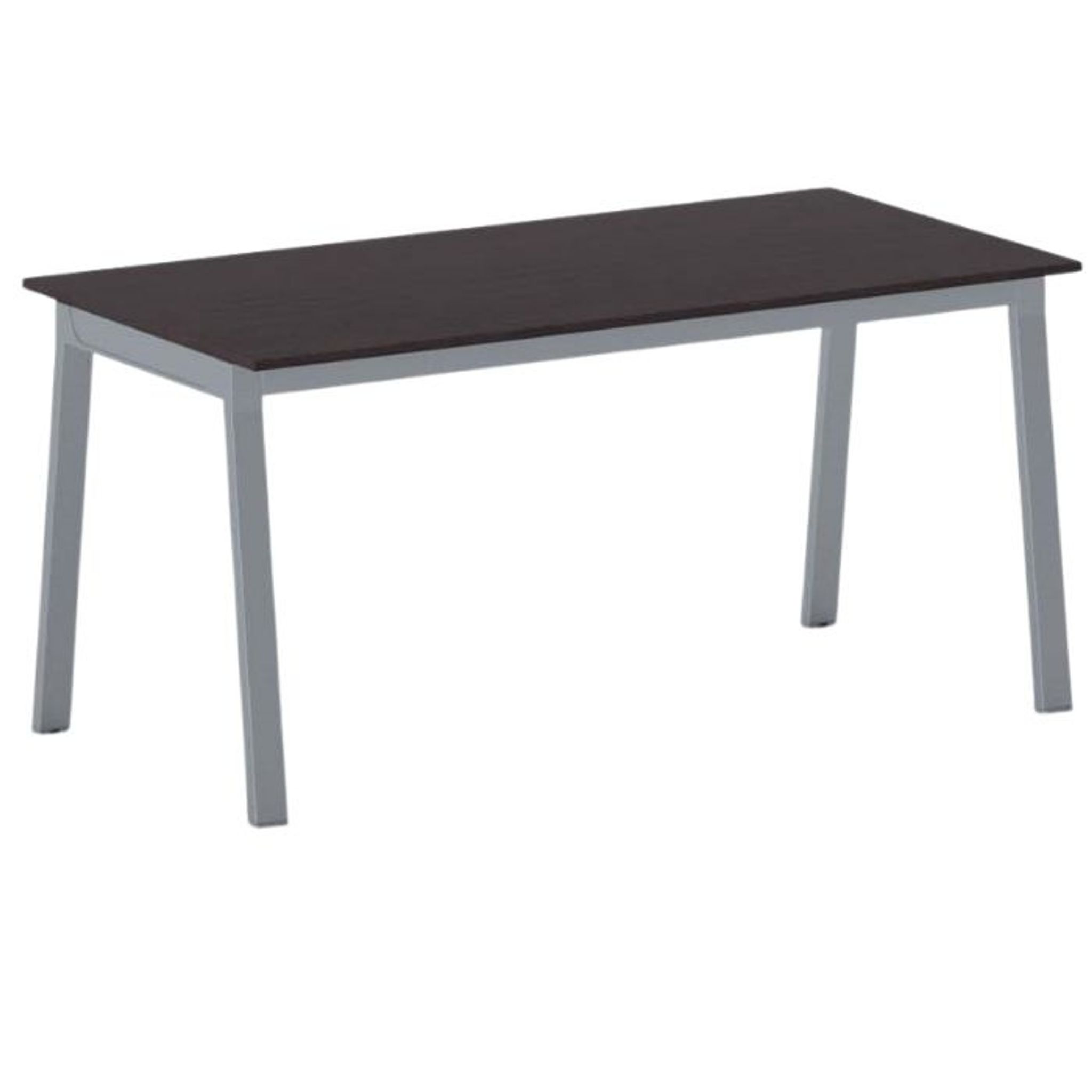 Schreibtisch, Mehrzwecktisch PRIMO BASIC, 1600 x 800 mm, graues Fußgestell, wenge