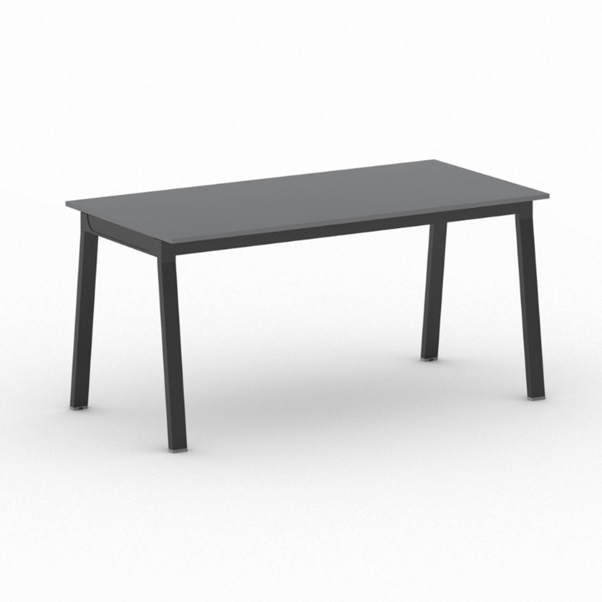 Schreibtisch, Mehrzwecktisch PRIMO BASIC, 1600 x 800 mm, schwarzes Fußgestell, Graphit