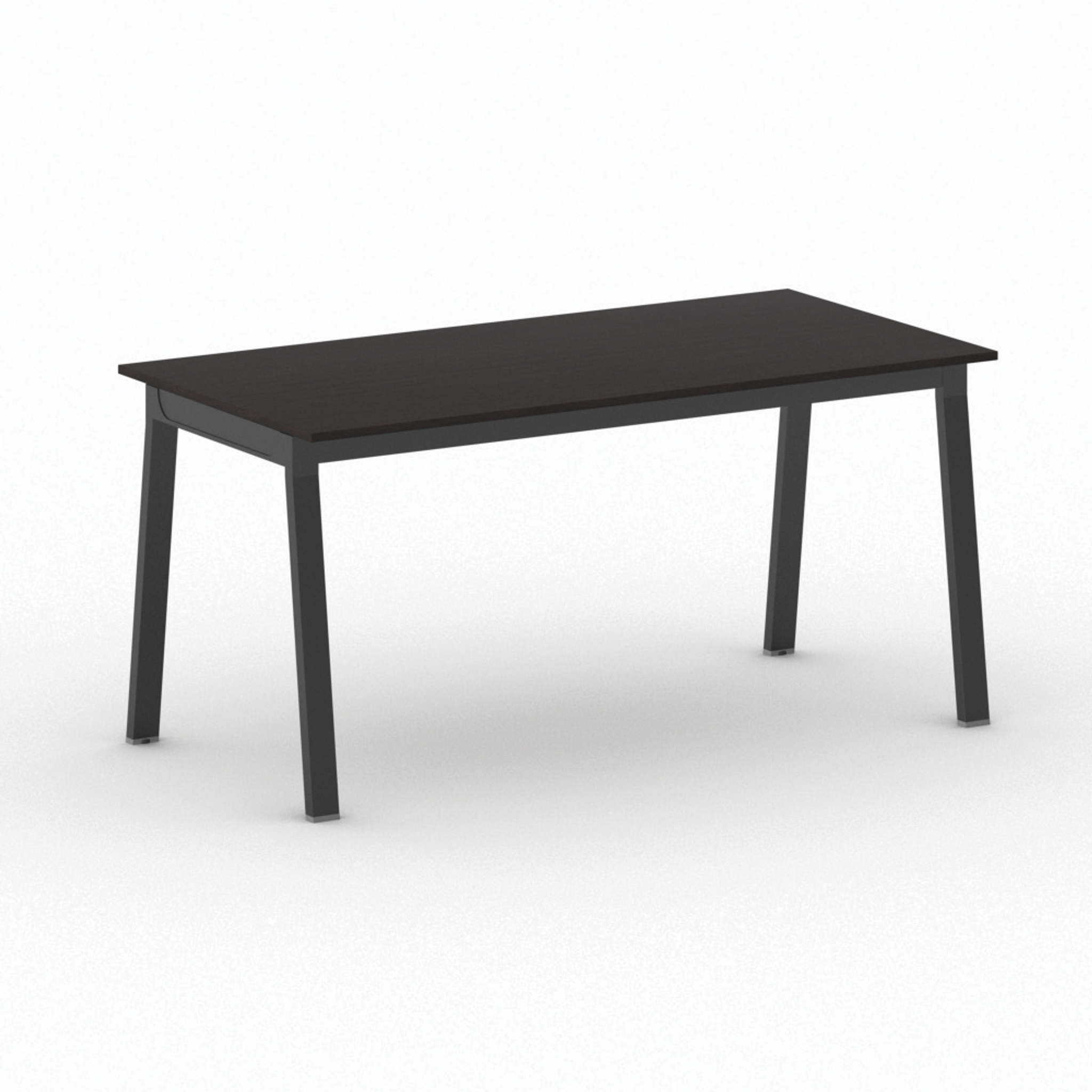 Schreibtisch, Mehrzwecktisch PRIMO BASIC, 1600 x 800 mm, schwarzes Fußgestell, wenge