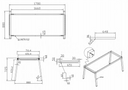 Schreibtisch, Mehrzwecktisch PRIMO BASIC, 1800 x 900 mm, schwarzes Fußgestell, Graphit