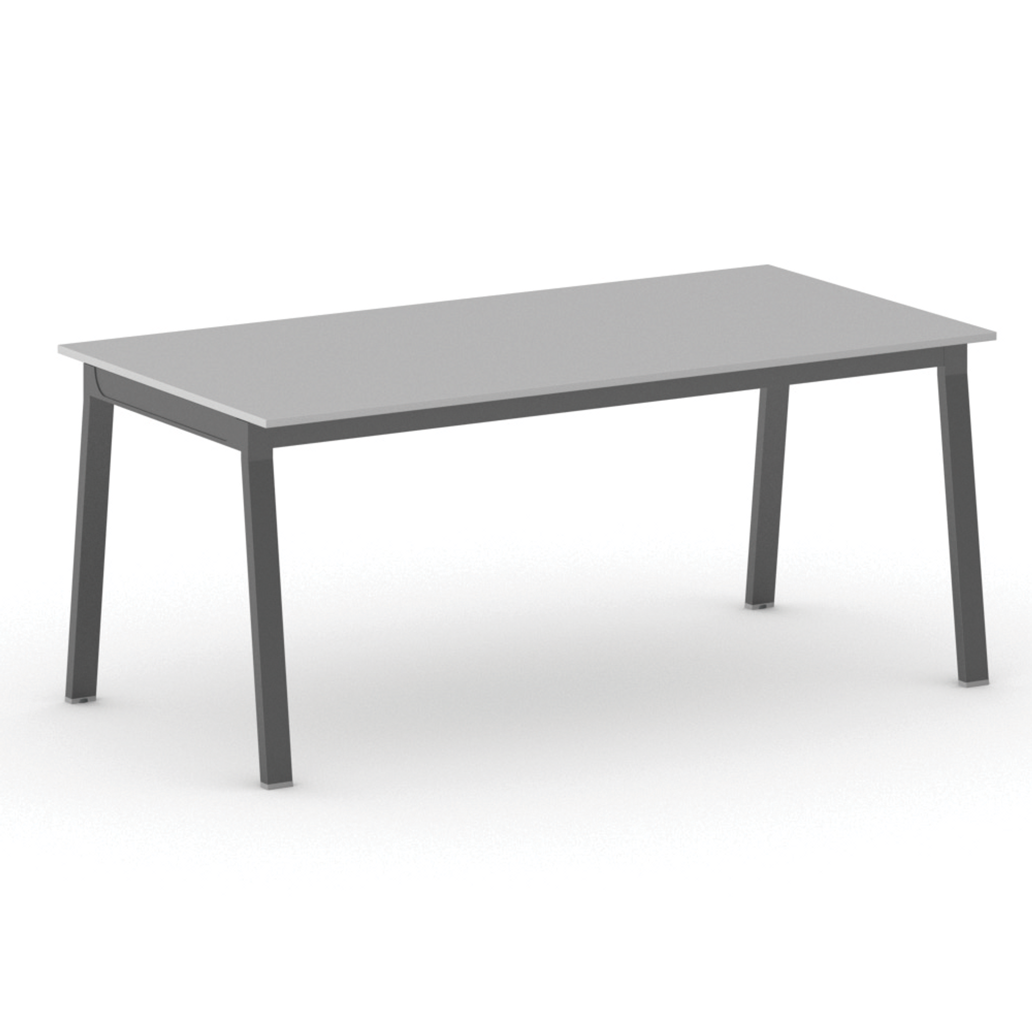 Schreibtisch, Mehrzwecktisch PRIMO BASIC, 1800 x 900 mm, schwarzes Fußgestell, grau