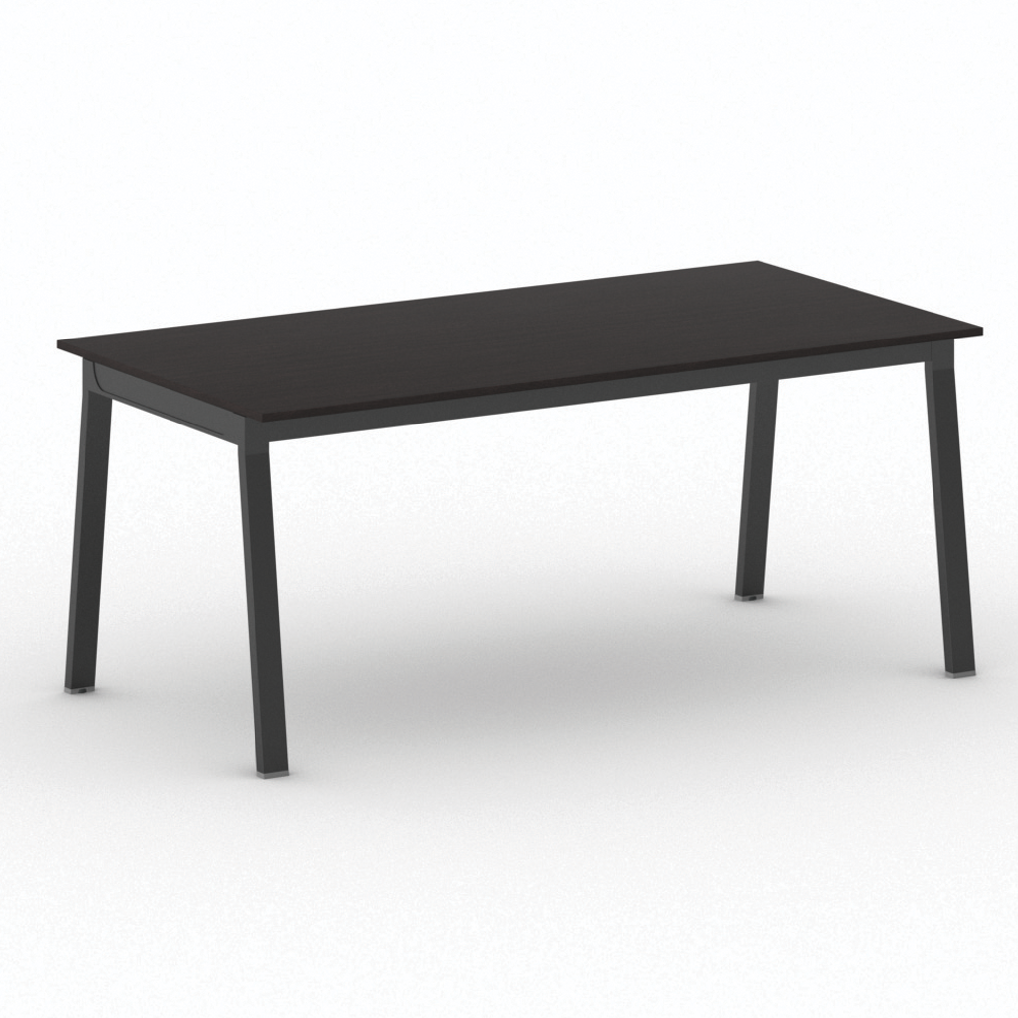 Schreibtisch, Mehrzwecktisch PRIMO BASIC, 1800 x 900 mm, schwarzes Fußgestell, wenge