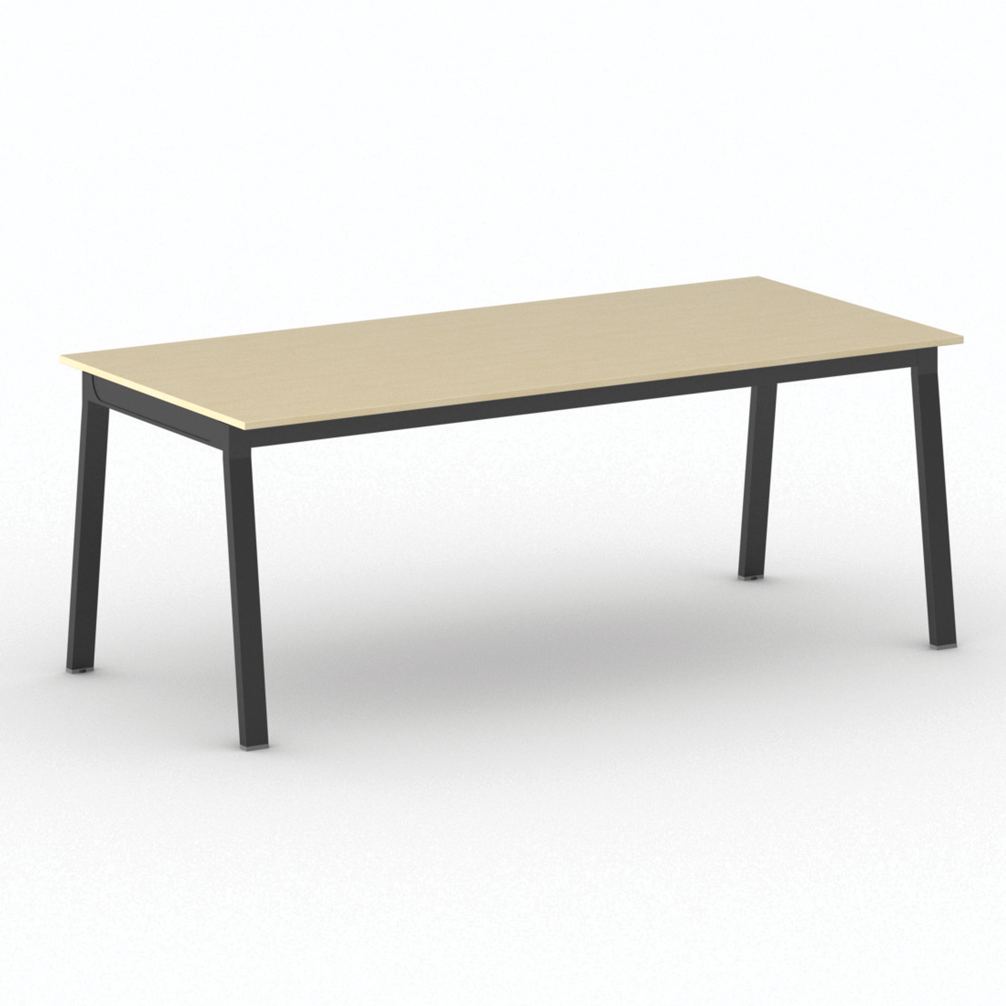 Schreibtisch, Mehrzwecktisch PRIMO BASIC, 2000 x 900 mm, schwarzes Fußgestell