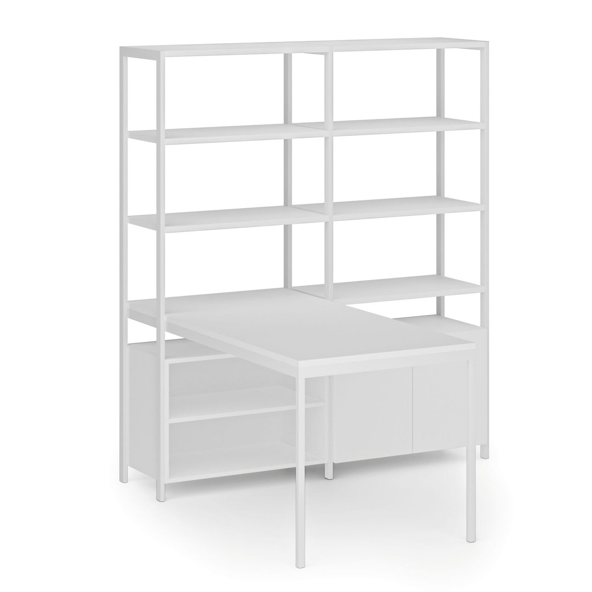 Schreibtisch mit Einlegeböden HOME OFFICE, weiß