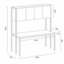 Schreibtisch mit Stauraum HOME OFFICE, schwarz/Birke Schreibtisch mit Stauraum HOME OFFICE, schwarz/Birke