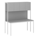 Schreibtisch mit Stauraum HOME OFFICE, weiß/grau