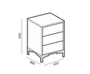 Schreibtisch-Unterschrank, Büro-Kommode LAYERS, 3 Schubladen, 400 x 400 x 630 mm, Eiche natur / Eiche gebeizt
