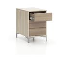 Schreibtisch-Unterschrank, Büro-Kommode LAYERS, 3 Schubladen, 400 x 400 x 630 mm, Eiche natur / Eiche gebeizt