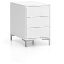 Schreibtisch-Unterschrank, Büro-Kommode LAYERS, 3 Schubladen, versammelt, 400 x 400 x 630 mm, weiß