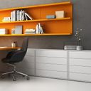 Schreibtisch-Unterschrank, Büro-Sideboard BLOCK White, 4 Schubladen