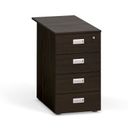 Schreibtischcontainer, Beistellcontainer PRIMO, 4 Schubladen, Wenge