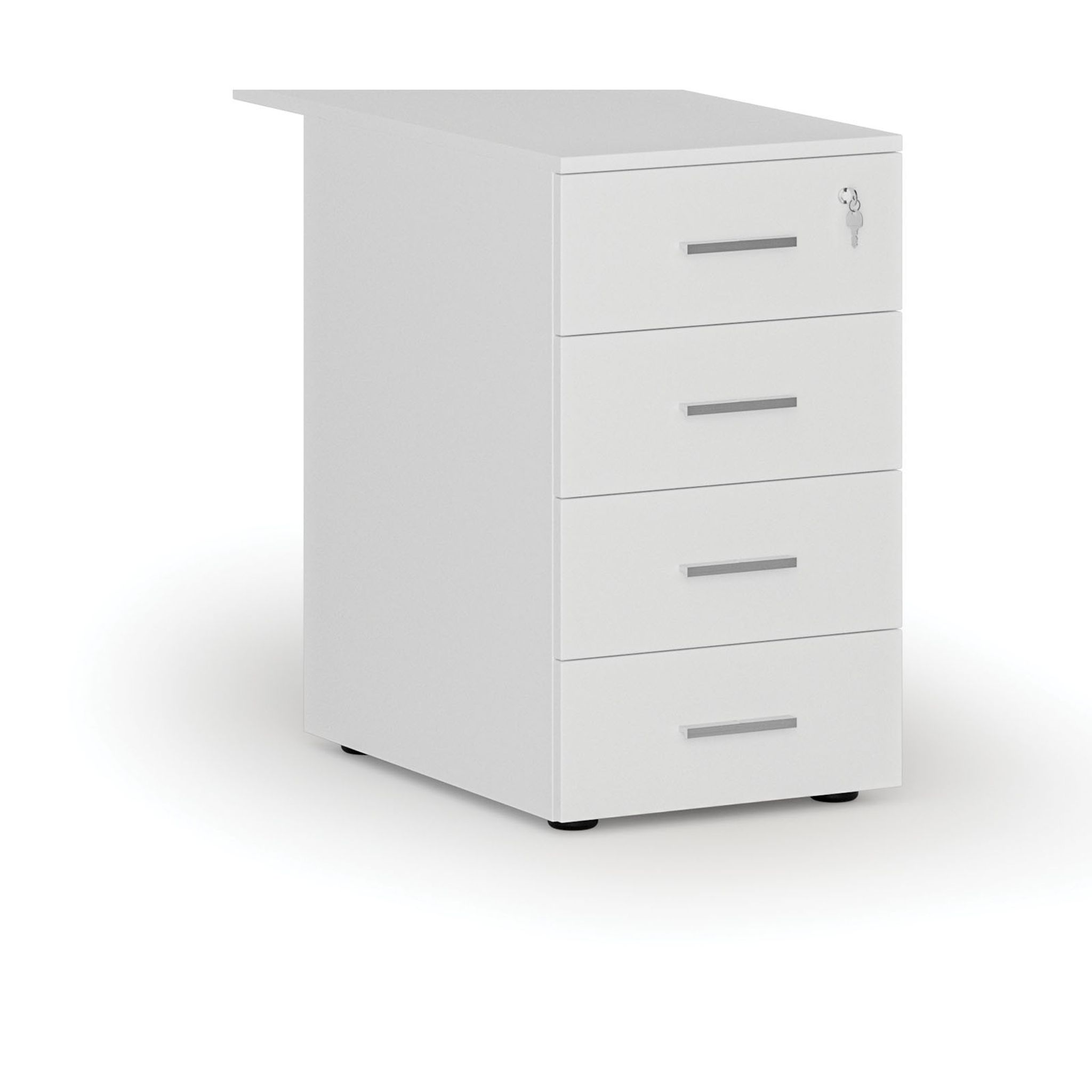 Schreibtischcontainer PRIMO WHITE, 4 Schubladen, weiß