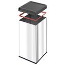 Schüttgut mülleimer Big-Box Swing XL, 52 l, selbstschließend, Edelstahl glänzend