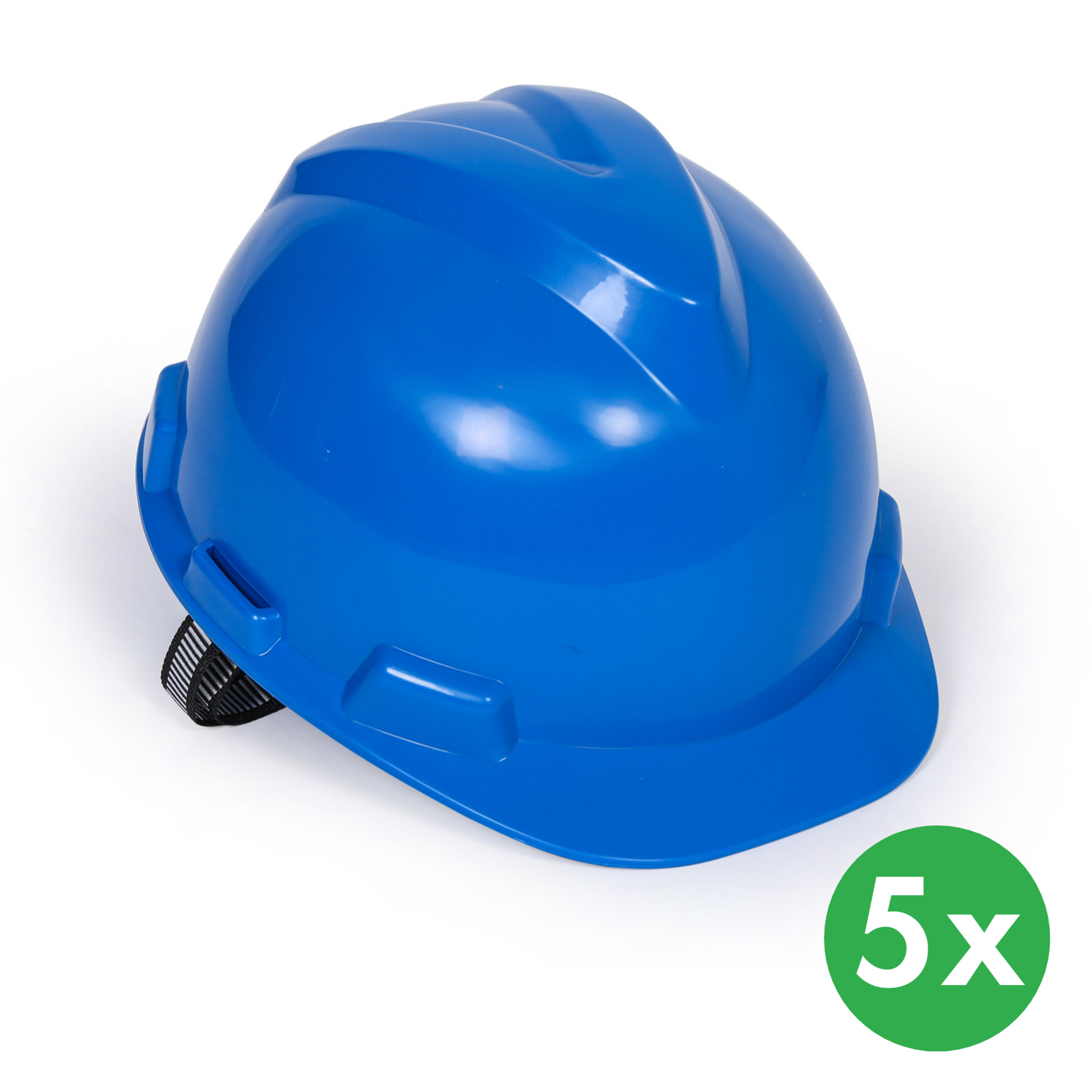 Schutzhelm, 4-Punkt, 5er-Pack, blau