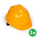 Schutzhelm, 4-Punkt, 5er-Pack, gelb