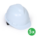 Schutzhelm, 4-Punkt, 5er-Pack, weiß