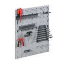 Ściana perforowana HOBBY III z 22 haczykami i uchwytami, 595 x 395 x 25 mm