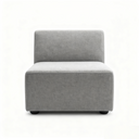 Sedačka LEA, křesílko, světle šedá