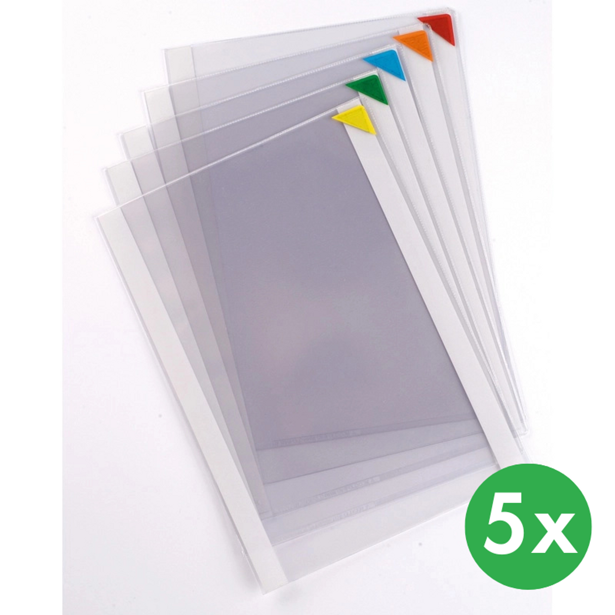 Selbsthaftende Taschen mit magnetischer Ecke, Ecke - gemischte Farben