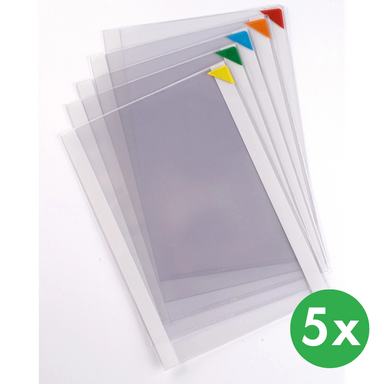 Selbsthaftende Taschen mit magnetischer Ecke, Ecke - gemischte Farben