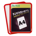 Selbstklebende Tasche A4, 2 Stk., nicht permanent, rot