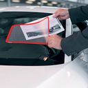 Selbstklebende Tasche A4, 2 Stk., nicht permanent, rot