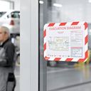 Selbstklebende Tasche A4, 2 Stk., nicht permanent, rot