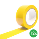 Selbstklebendes Markierungsband, 12 Stk., 33 m x 50 mm, gelb