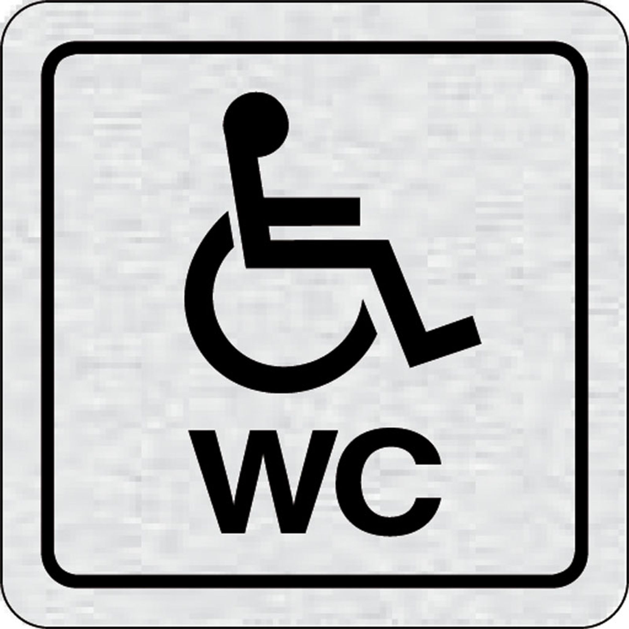 Selbstklebendes Tür-Namensschild - WC Behinderte