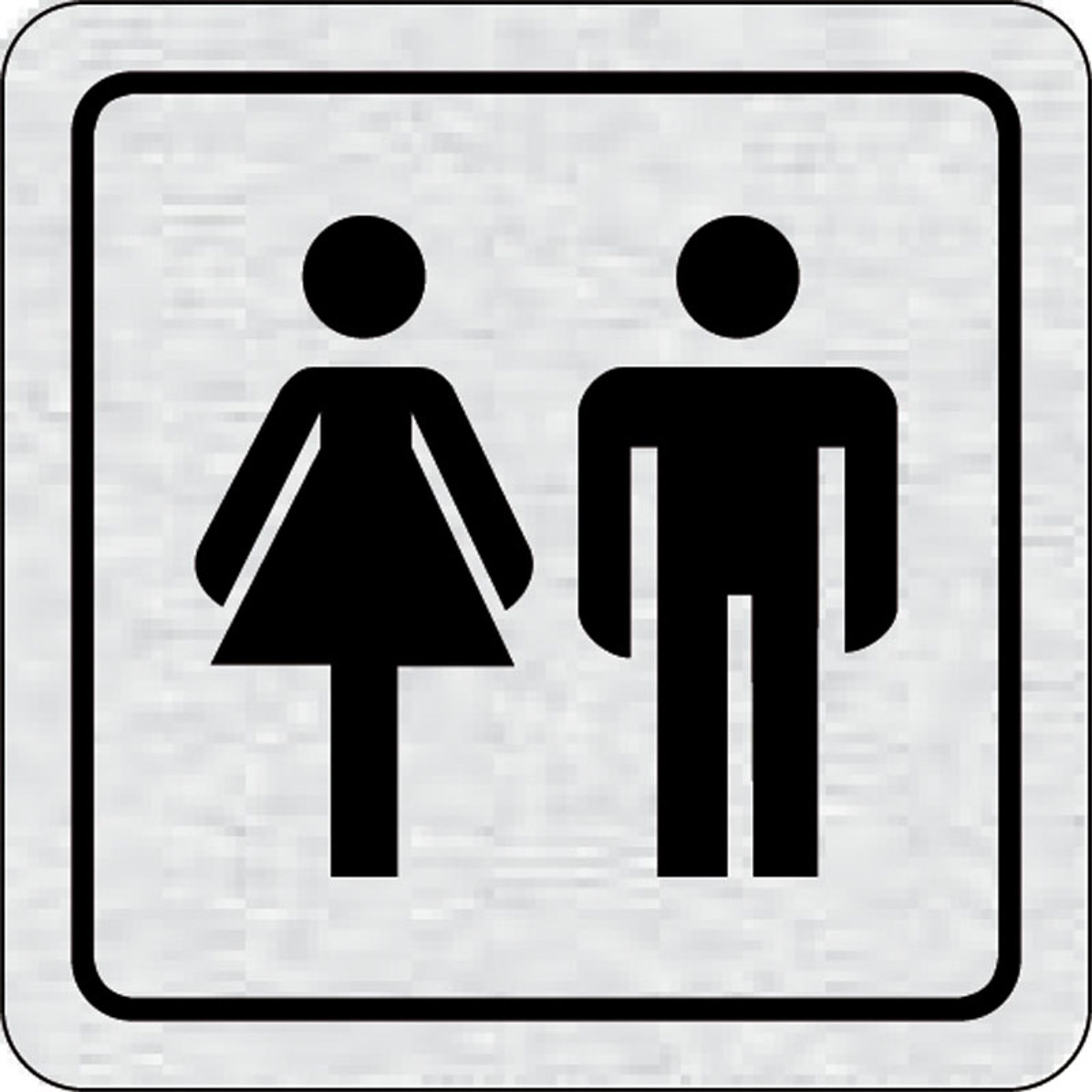 Selbstklebendes Tür-Namensschild - WC Damen, WC Herren