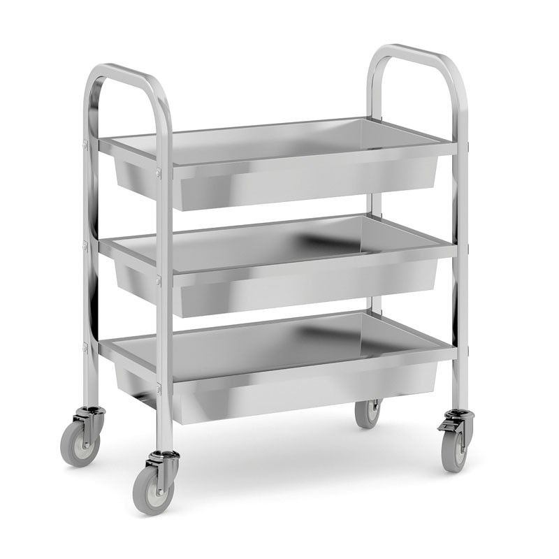 Fotografia produktu: Servírovací vozík, 3 vane, 850 x 450 x 900 mm
