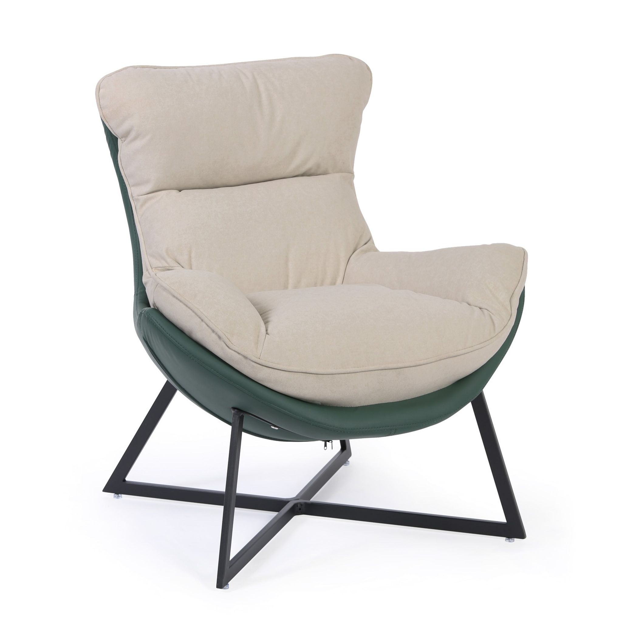 Sessel Wildleder SIESTA, grün/weiß