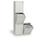 Set mit 4 plastik Mülleimer für Mülltrennung, 20 L, 340 x 290 x 470 mm