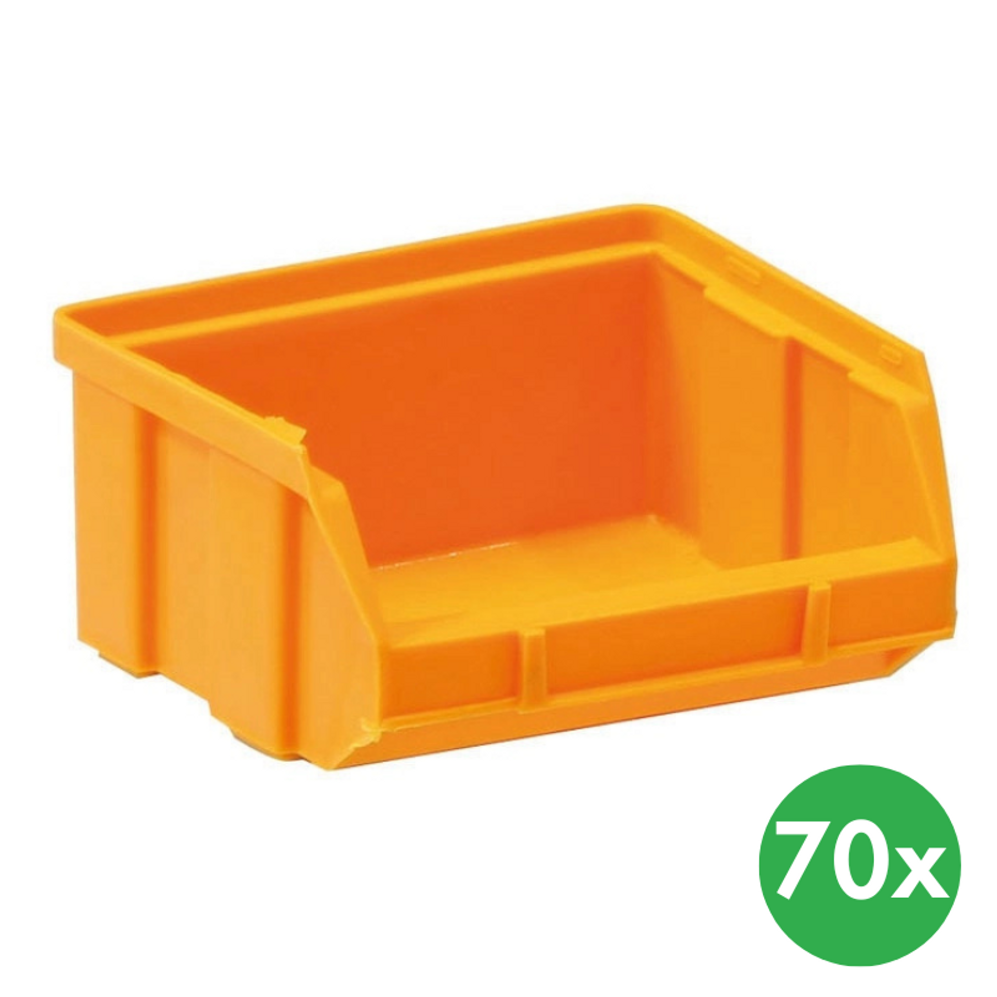 Sichtlagerkästen BASIC, 100 x 95 x 50 mm,  70 Stk., gelb-orange