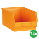 Sichtlagerkästen BASIC, 146 x 237 x 124 mm, 24 Stk., gelb-orange