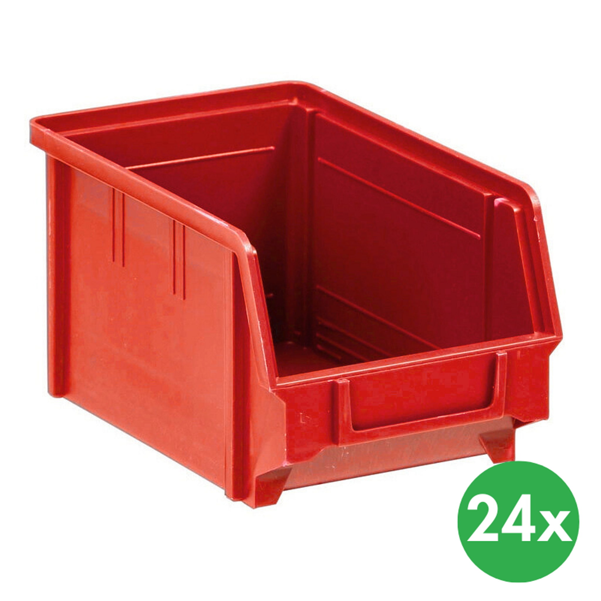 Sichtlagerkästen BASIC, 146 x 237 x 124 mm, 24 Stk., rot