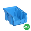 Sichtlagerkästen COMPACT, 102 x 160 x 75 mm, 24 Stk., blau