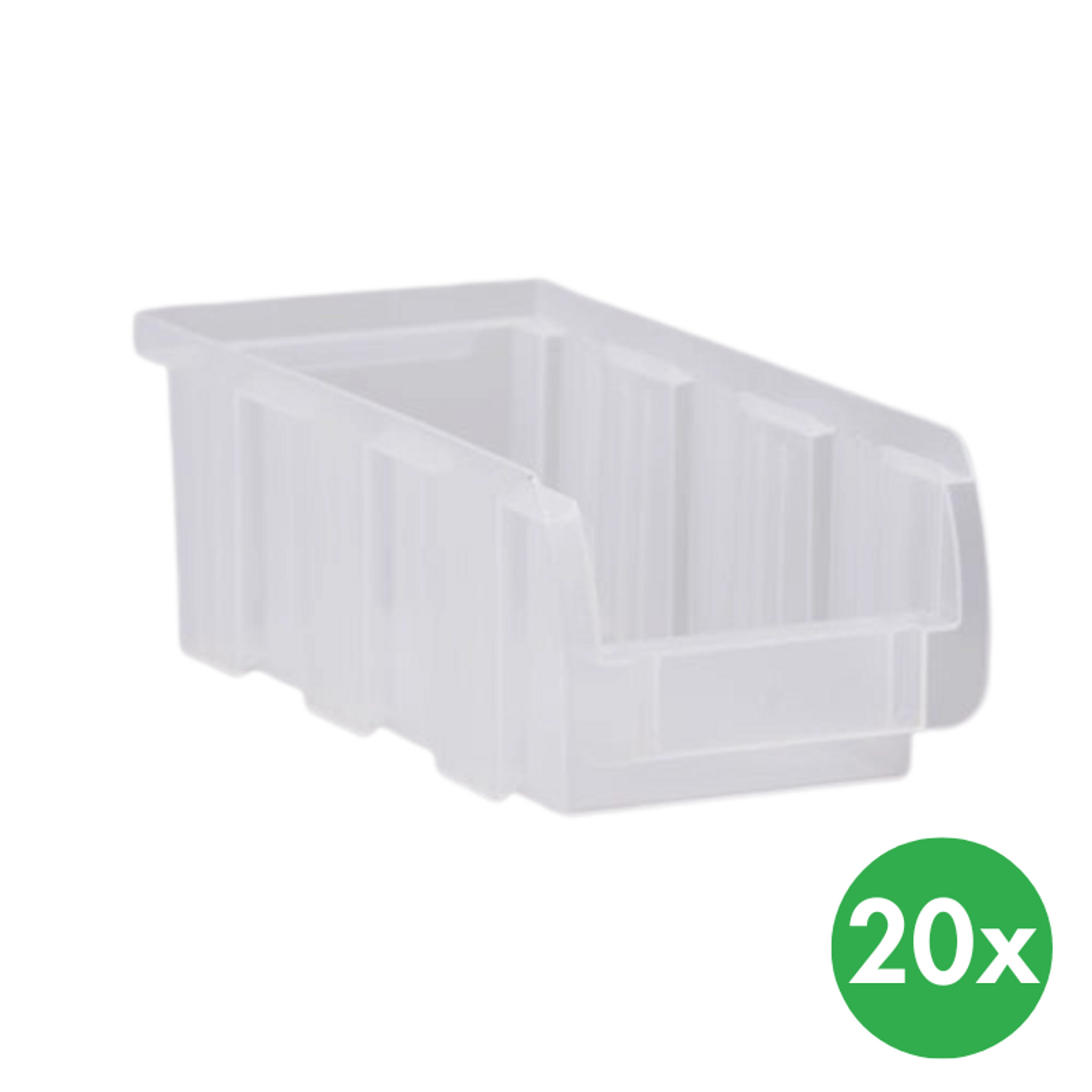 Sichtlagerkästen COMPACT, 102 x 215 x 75 mm, transparent