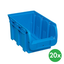 Sichtlagerkästen COMPACT, 154 x 235 x 125 mm, 20 Stk., blau