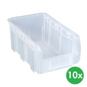 Sichtlagerkästen COMPACT, 210 x 350 x 150 mm, 10 Stk., transparent