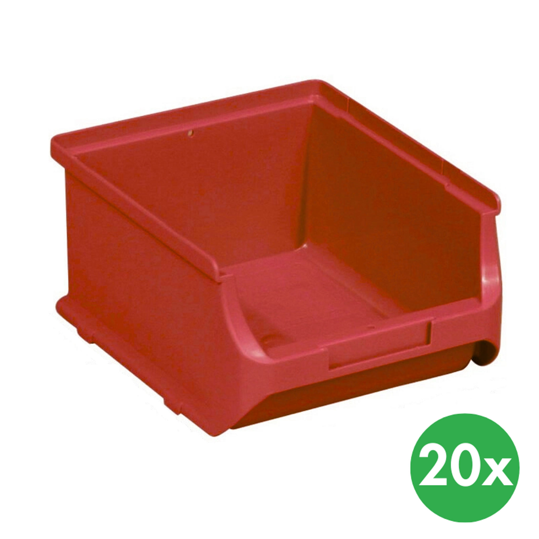 Sichtlagerkästen PLUS 2B, 137 x 160 x 82 mm, rot, 20 Stk.