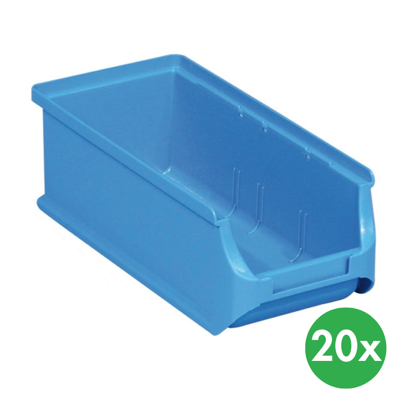 Allit Sichtlagerkästen PLUS 2L, 102 x 215 x 75 mm, blau, 20 Stk. 2