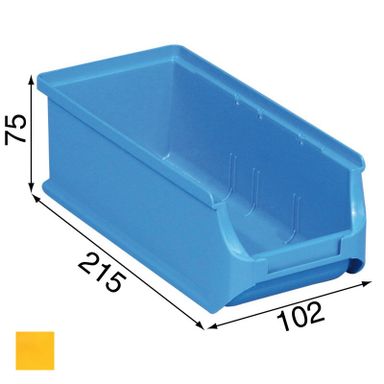 Sichtlagerkästen PLUS 2L, 102 x 215 x 75 mm, gelb, 20 Stk.