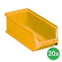Sichtlagerkästen PLUS 2L, 102 x 215 x 75 mm, gelb, 20 Stk.