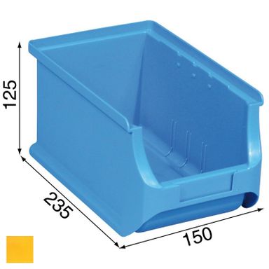 Sichtlagerkästen PLUS 3, 150 x 235 x 125 mm, gelb, 24 Stk.