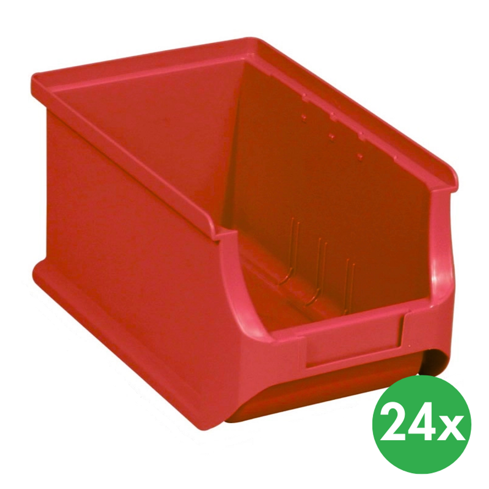 Sichtlagerkästen PLUS 3, 150 x 235 x 125 mm, rot, 24 Stk.
