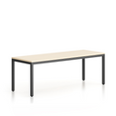 Sitzbank FRAME, schwarzes Gestell, 1685 x 404 x 468 mm, Birke
