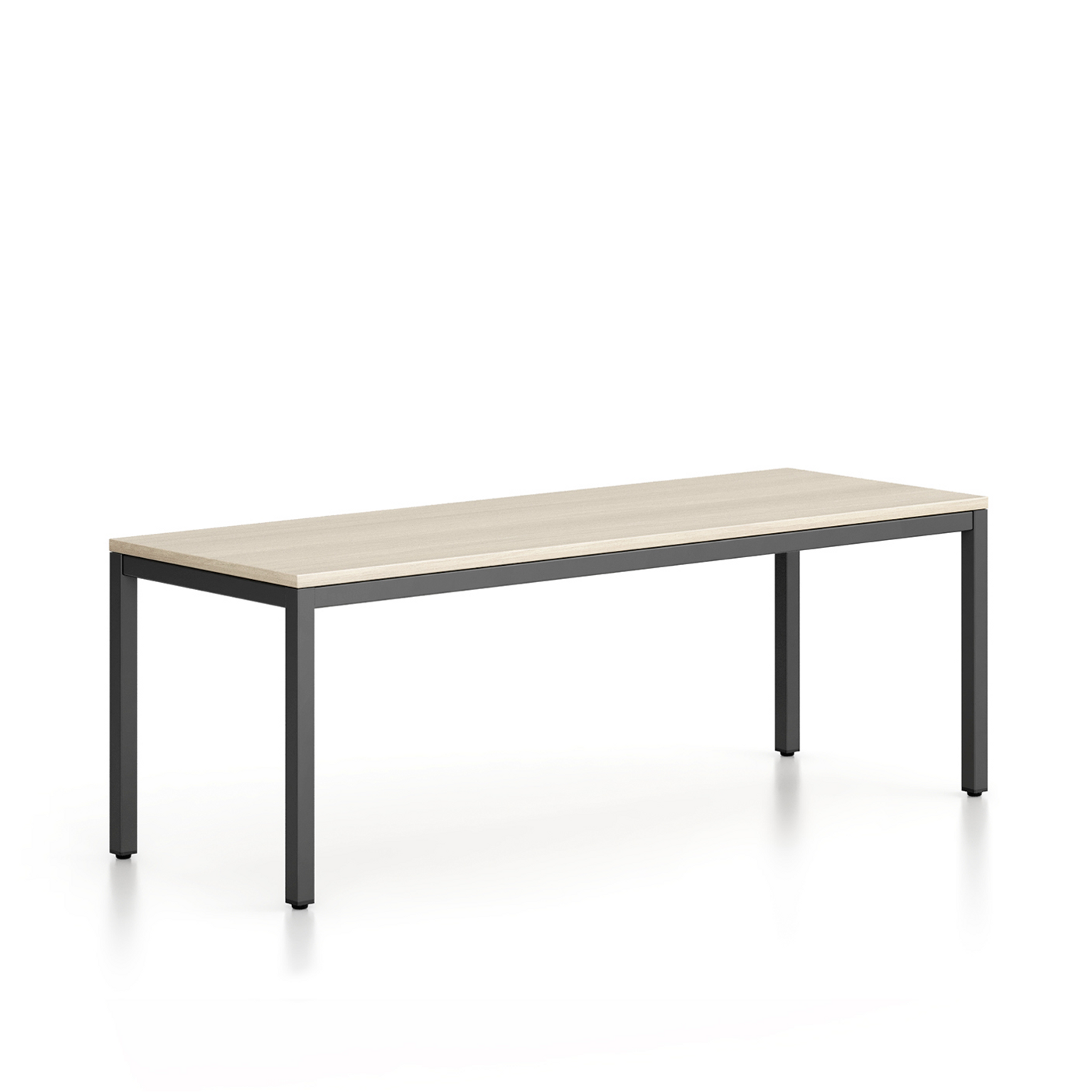 Sitzbank FRAME, schwarzes Gestell, 1685 x 404 x 468 mm, Natureiche