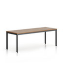 Sitzbank FRAME, schwarzes Gestell, 1685 x 404 x 468 mm, Nussbaum