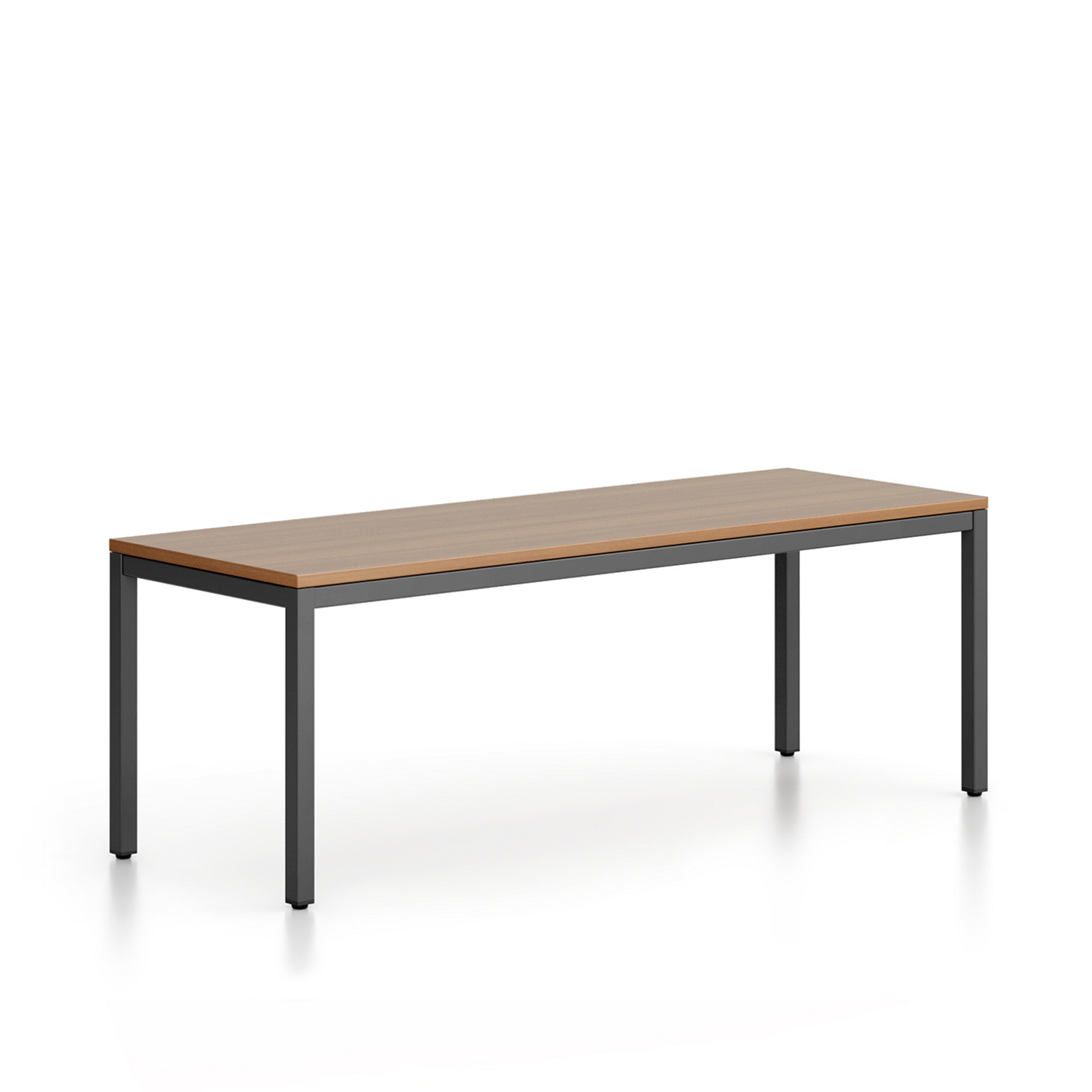 Sitzbank FRAME, schwarzes Gestell, 1685 x 404 x 468 mm, Nussbaum